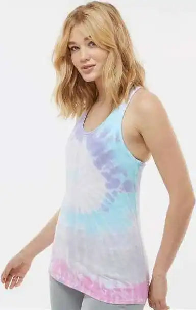 Colortone 3400 Tie Dyed Racerback Tank Top Unicorn