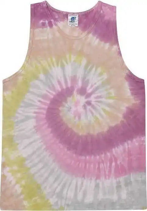 Colortone 3500 Tie Dyed Tank Top Desert Rose
