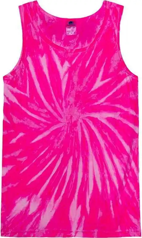 Colortone 3500 Tie Dyed Tank Top Neon Bubblegum