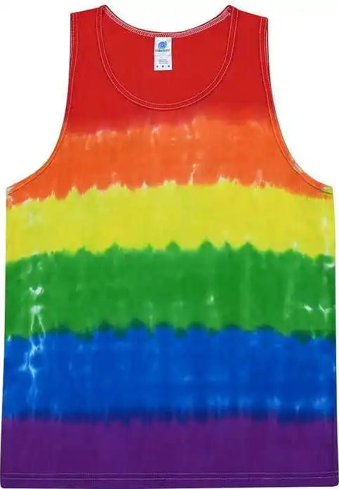 Colortone 3500 Unisex Tie Dyed Tank Top Pride