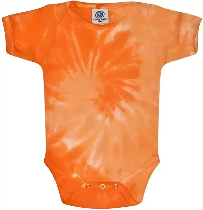 Colortone 5100 Infant Tie Dyed Onesie Spiral Orange