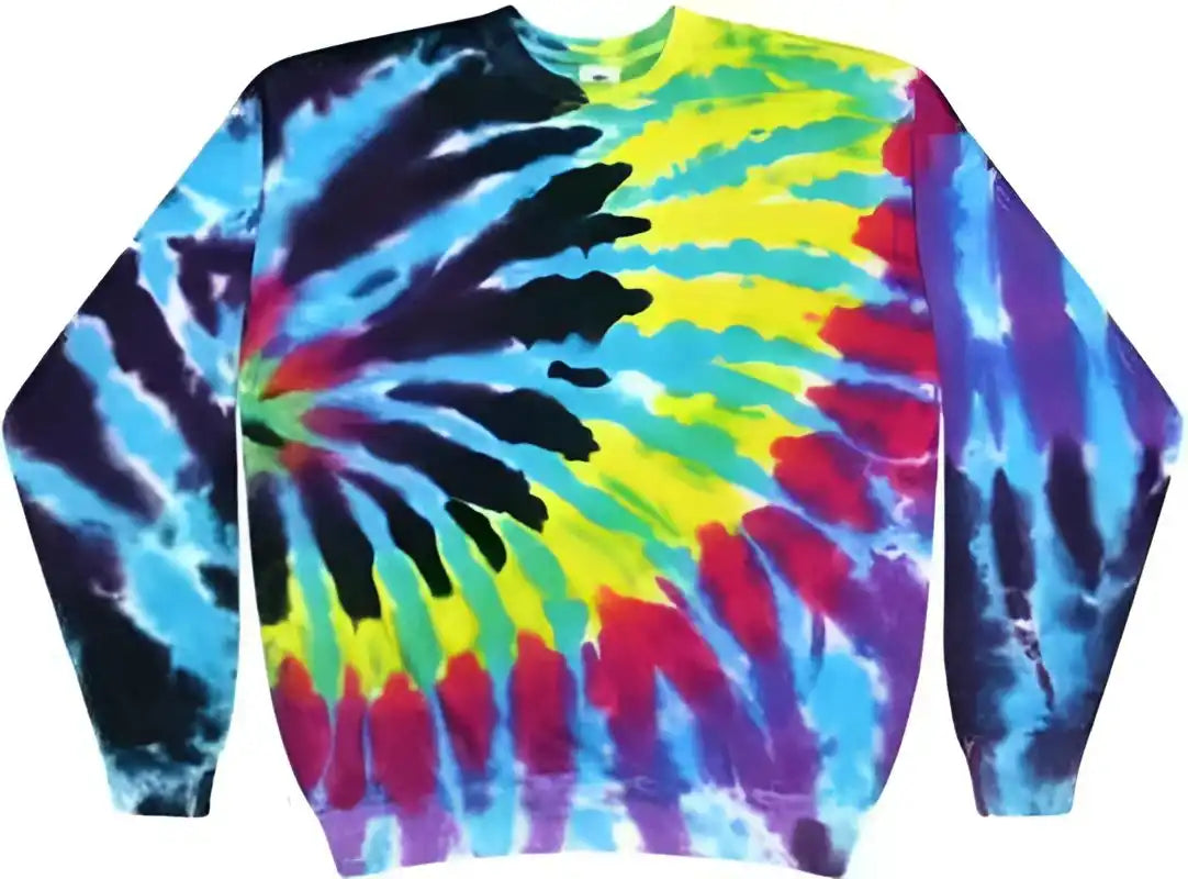 Colortone 8100 Tie Dyed Fleece Crewneck Sweatshirt Flashback