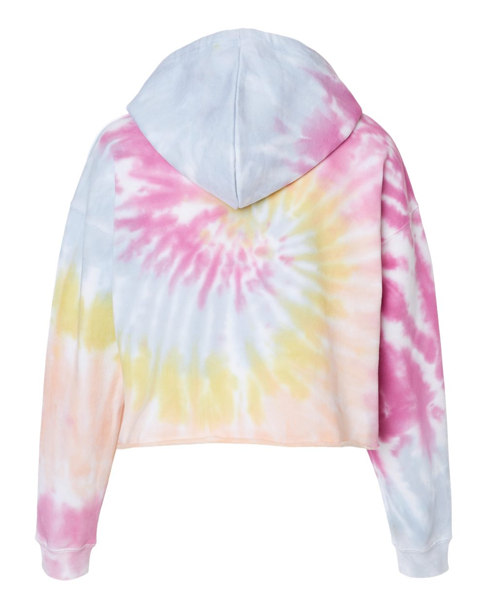 Colortone 8333 Women’s Tie-dyed Crop Hooded Sweatshirt - Desert Rose