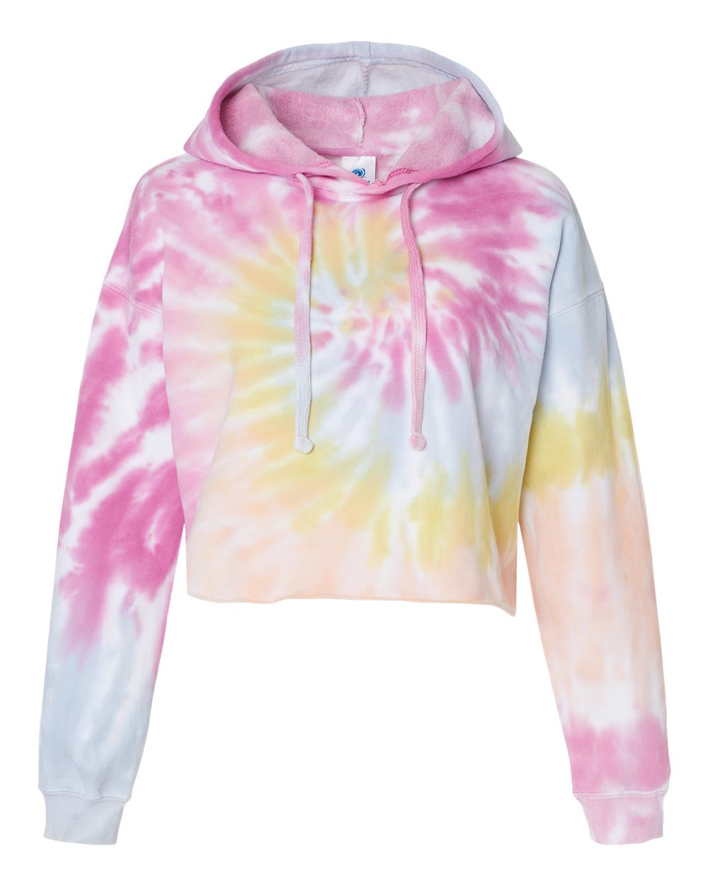 Colortone 8333 Women’s Tie-dyed Crop Hooded Sweatshirt - Desert Rose