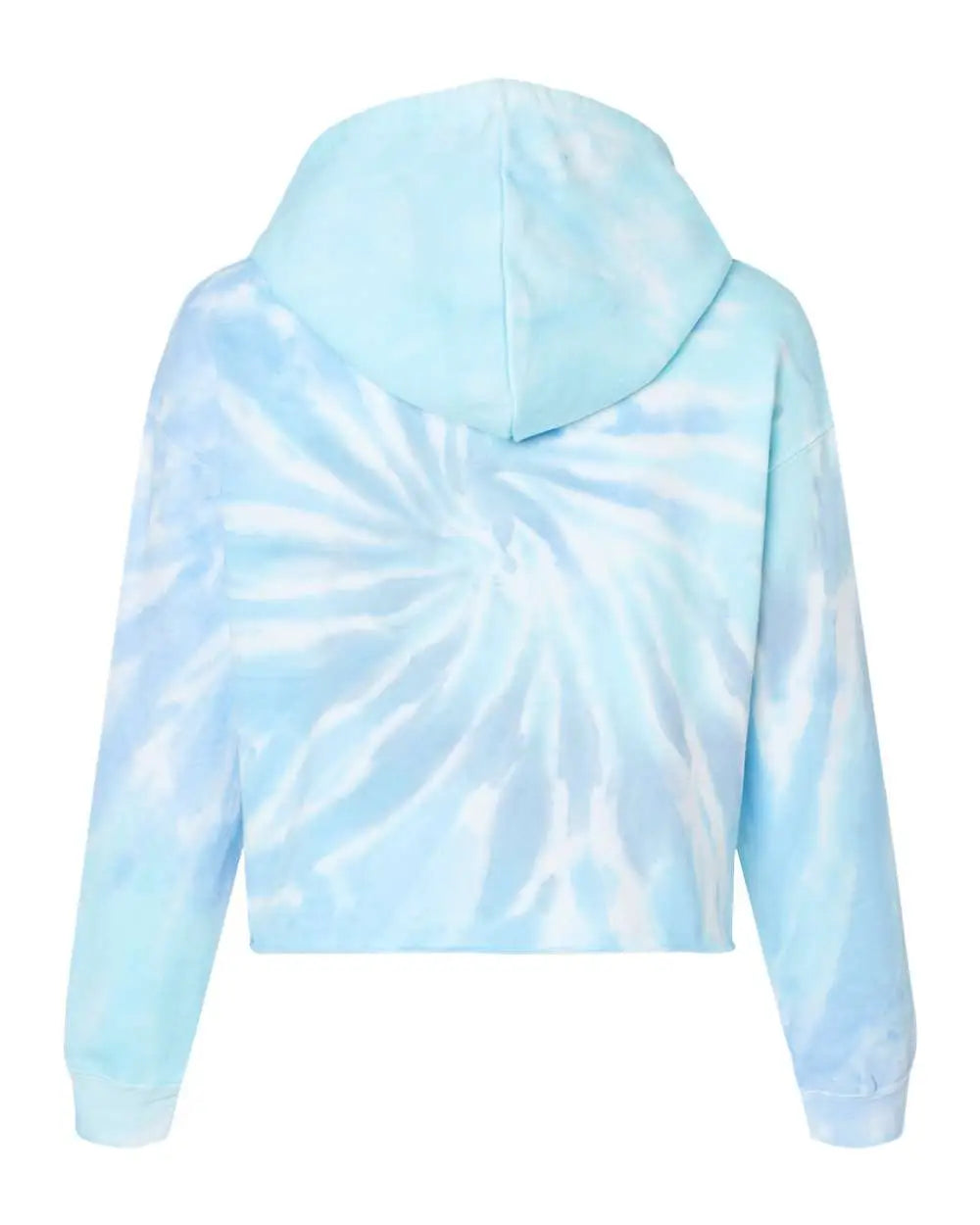 Colortone 8333 Women’s Tie-dyed Crop Hooded Sweatshirt - Lagoon