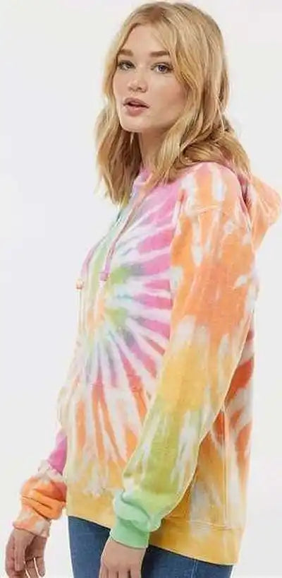 Colortone 8600 Tie Dyed Cloud Fleece Hooded Sweatshirt Eternity