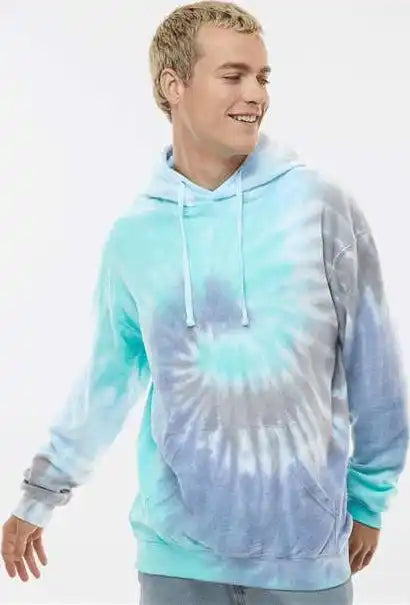 Colortone 8600 Tie Dyed Cloud Fleece Hooded Sweatshirt Glacier