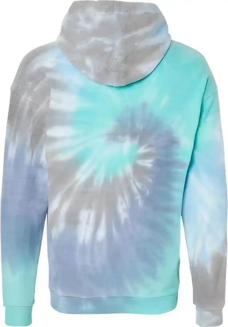 Colortone 8600 Tie Dyed Cloud Fleece Hooded Sweatshirt Glacier