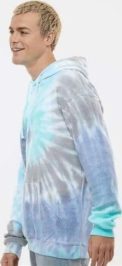 Colortone 8600 Tie Dyed Cloud Fleece Hooded Sweatshirt Glacier