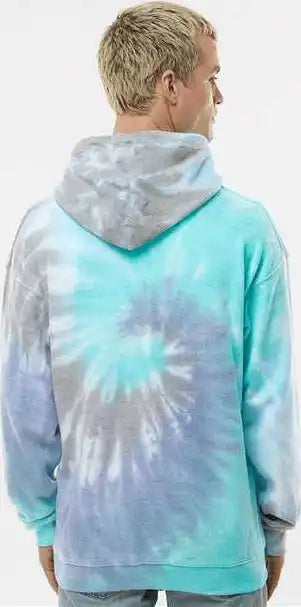Colortone 8600 Tie Dyed Cloud Fleece Hooded Sweatshirt Glacier