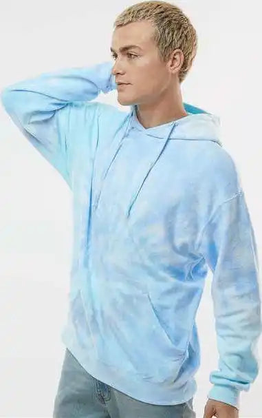 Colortone 8600 Tie Dyed Cloud Fleece Hooded Sweatshirt Lagoon