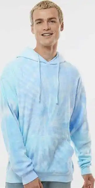 Colortone 8600 Tie Dyed Cloud Fleece Hooded Sweatshirt Lagoon