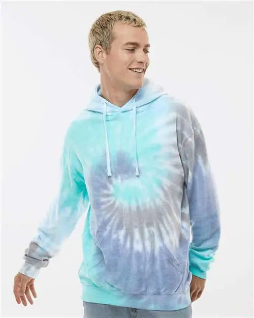 Colortone 8600c Tie-dyed Cloud Fleece Hooded Sweatshirt - 8600 - Glacier