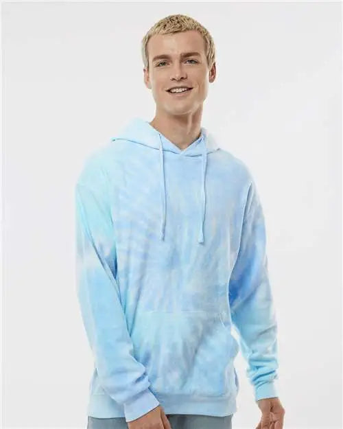 Colortone 8600c Tie-dyed Cloud Fleece Hooded Sweatshirt - 8600 - Lagoon