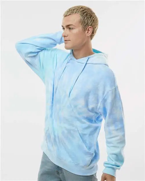 Colortone 8600c Tie-dyed Cloud Fleece Hooded Sweatshirt - 8600 - Lagoon