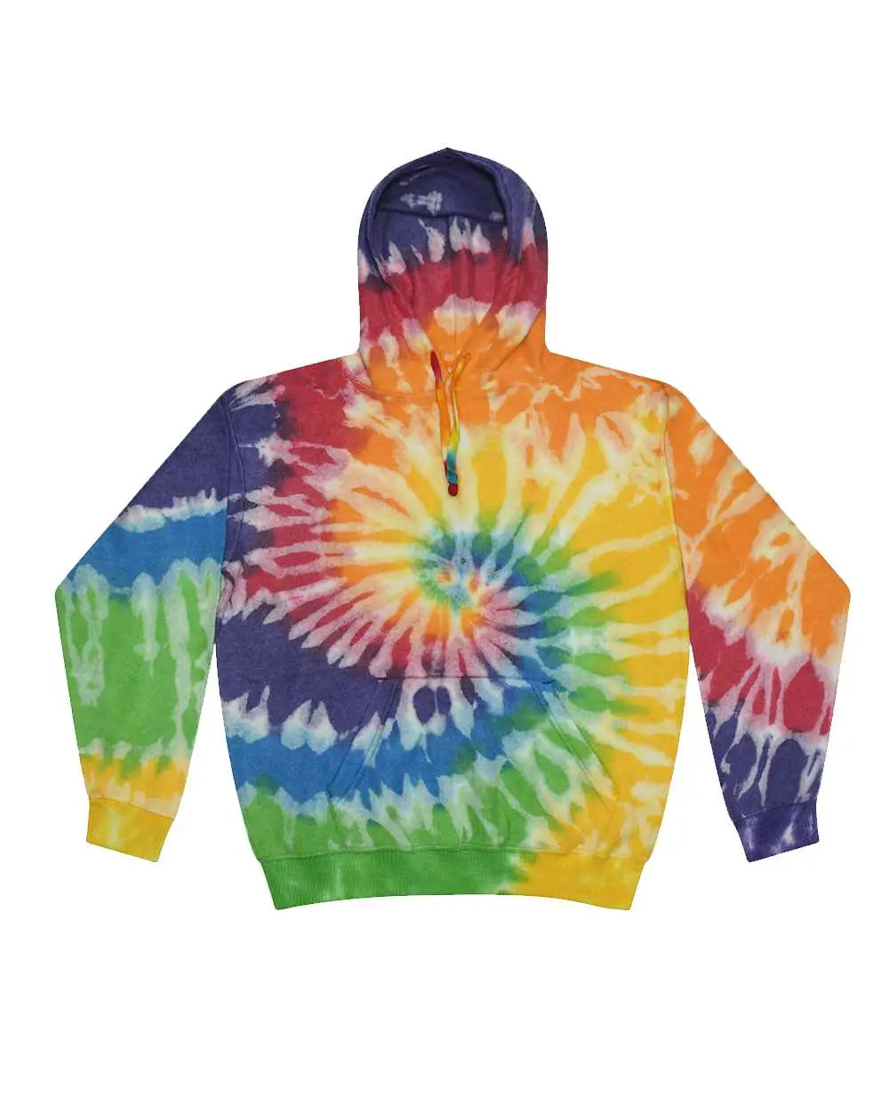 Colortone 8600c Tie-dyed Cloud Fleece Hooded Sweatshirt - 8600 - Prism - Adult s