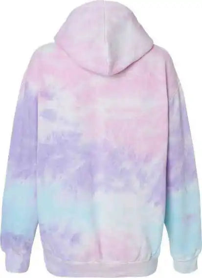 Colortone 8777 Tie Dyed Hooded Sweatshirt Cotton Candy