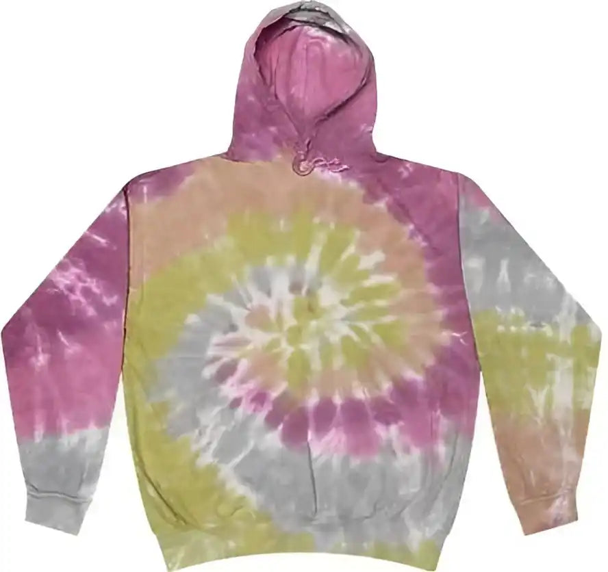 Colortone 8777 Tie Dyed Hooded Sweatshirt Desert Rose