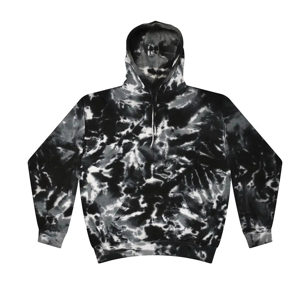 Colortone 8777 Tie-dyed Hooded Sweatshirt - Multi Black
