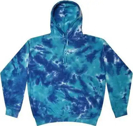 Colortone 8777 Tie-dyed Hooded Sweatshirt - Multi Blue