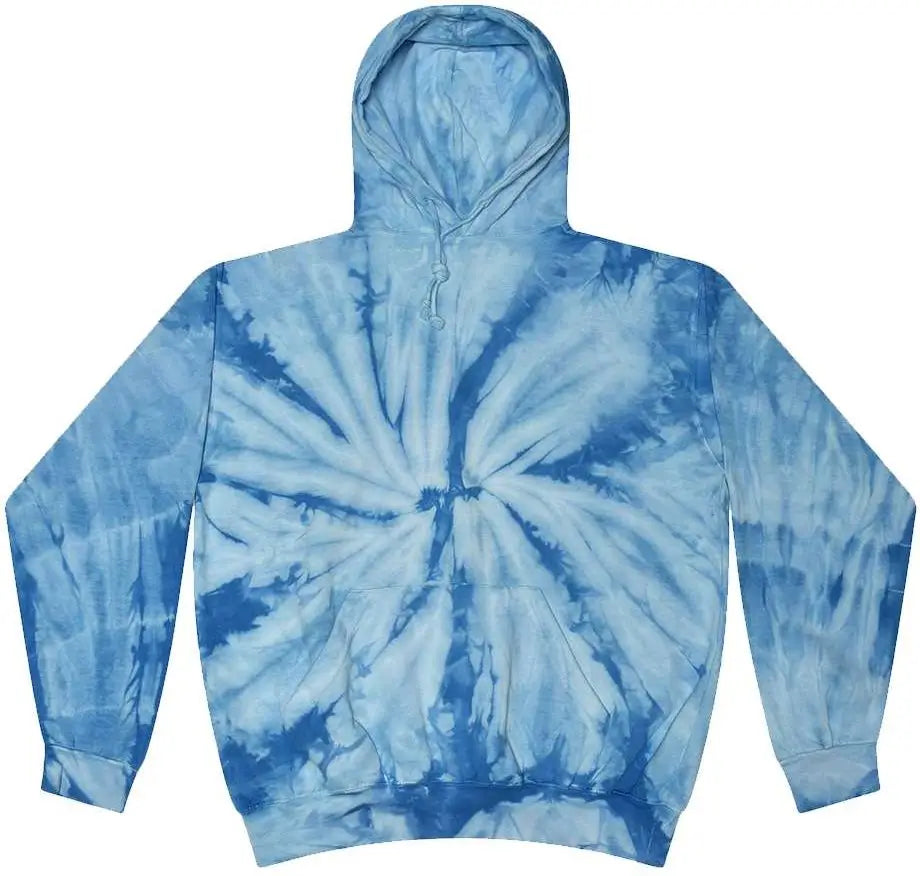 Colortone 8777 Tie-dyed Hooded Sweatshirt - Spider Baby Blue