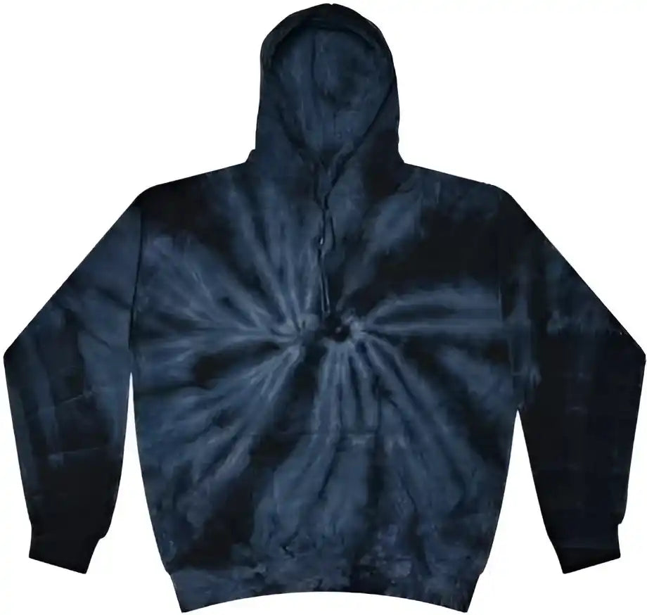 Colortone 8777 Tie Dyed Hooded Sweatshirt Spider Navy