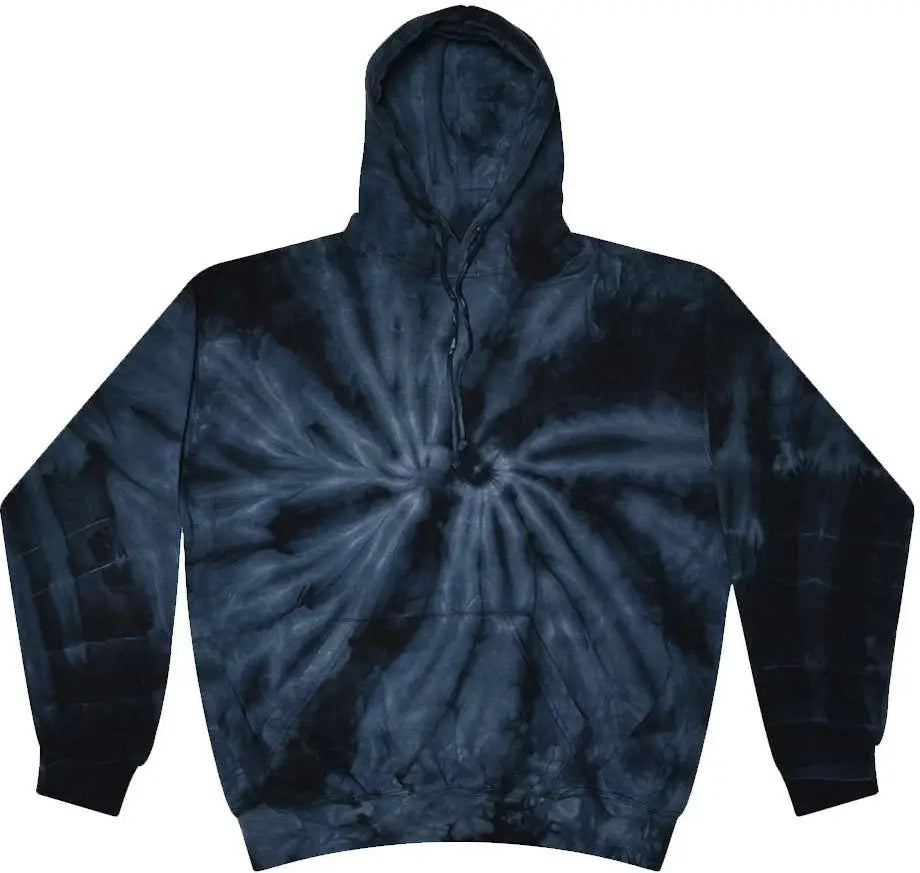 Colortone 8777 Tie-dyed Hooded Sweatshirt - Spider Navy - Multi-colored / s