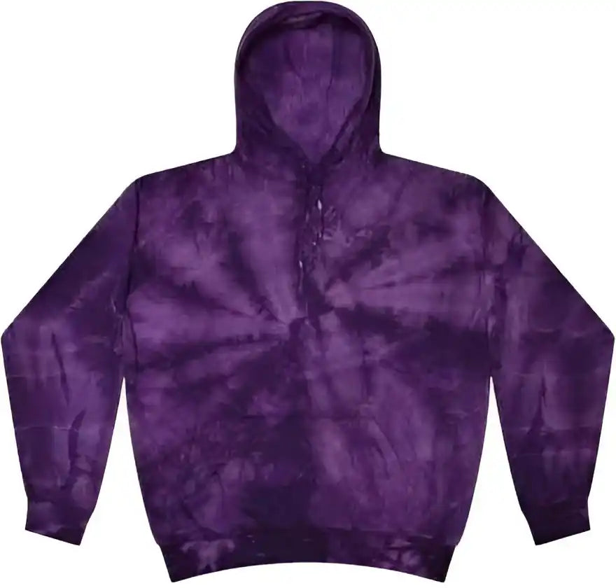 Colortone 8777 Tie Dyed Hooded Sweatshirt Spider Purple