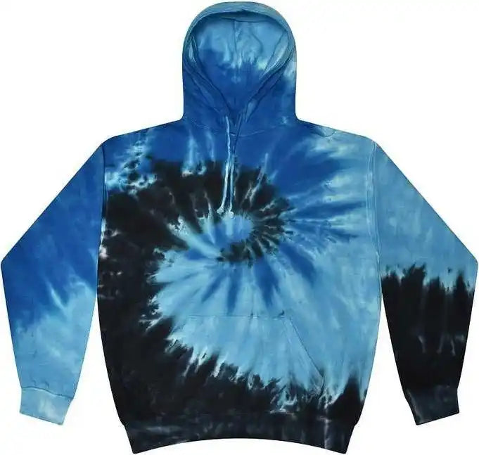 Colortone 8777y Youth Tie Dyed Hooded Sweatshirt Blue Ocean