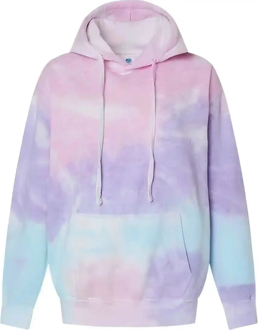 Colortone 8777y Youth Tie Dyed Hooded Sweatshirt Cotton Candy