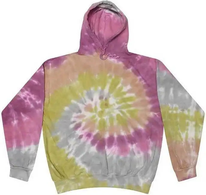 Colortone 8777y Youth Tie Dyed Hooded Sweatshirt Desert Rose