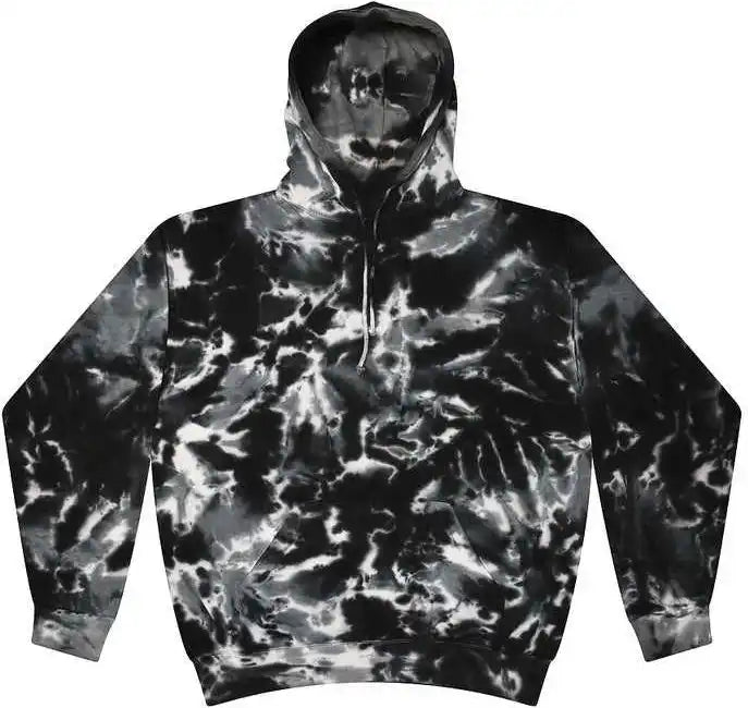Colortone 8777y Youth Tie Dyed Hooded Sweatshirt Multi Black