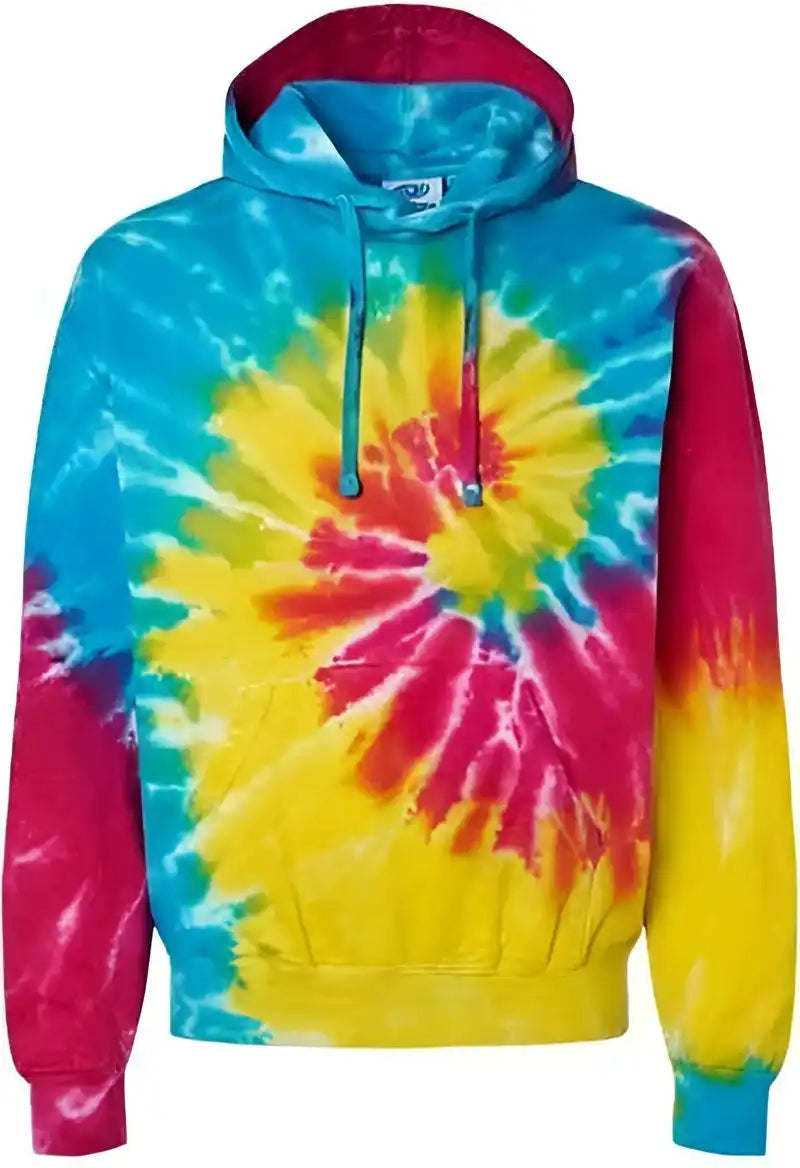 Colortone 8777y Youth Tie Dyed Hooded Sweatshirt Reactive Rainbow