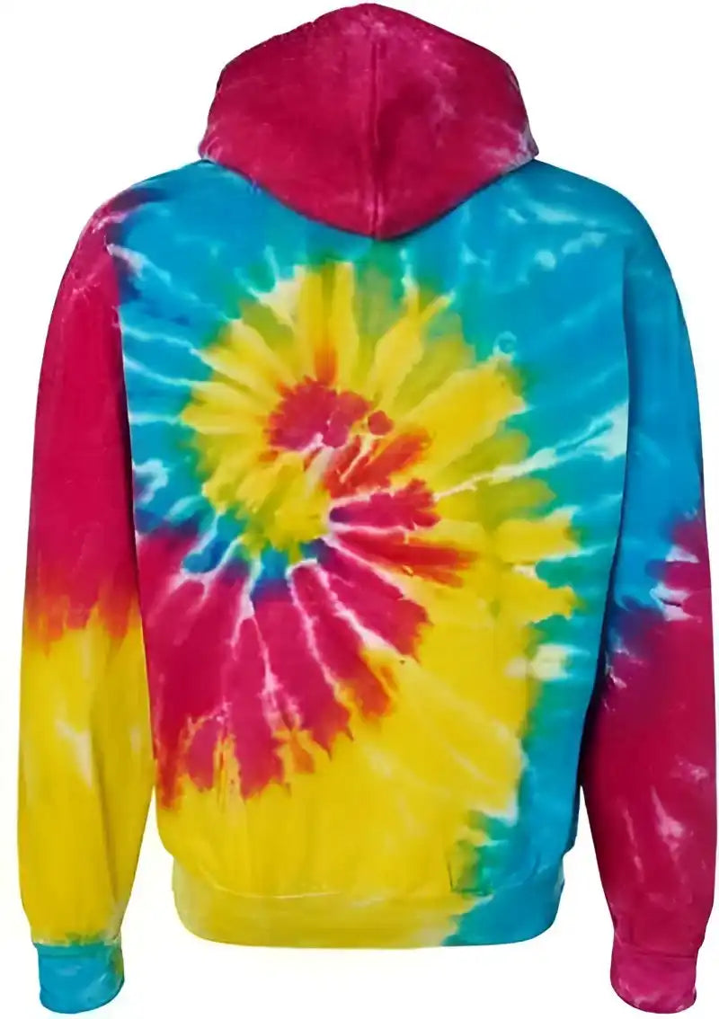 Colortone 8777y Youth Tie Dyed Hooded Sweatshirt Reactive Rainbow