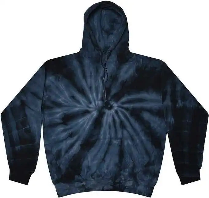Colortone 8777y Youth Tie-dyed Hooded Sweatshirt - Spider Navy