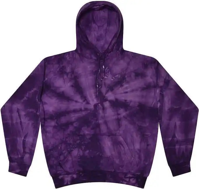 Colortone 8777y Youth Tie Dyed Hooded Sweatshirt Spider Purple
