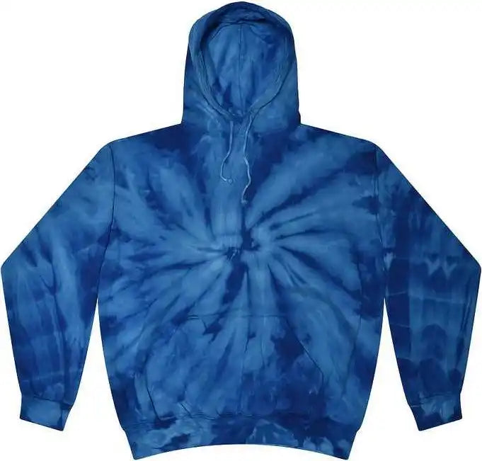 Colortone 8777y Youth Tie-dyed Hooded Sweatshirt - Spider Royal