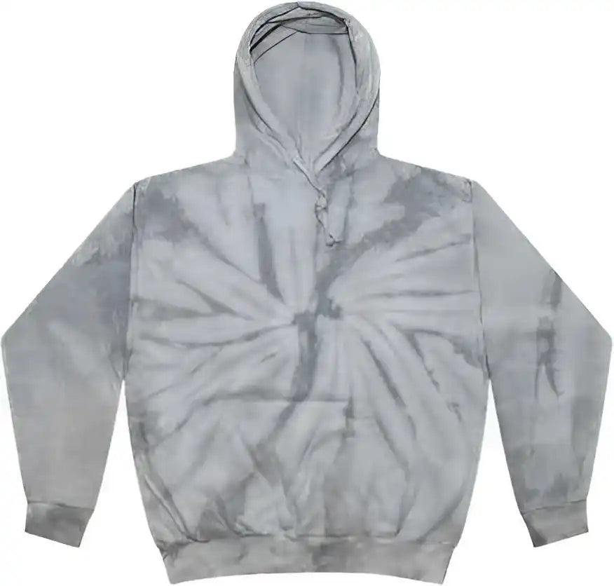 Colortone 8777y Youth Tie Dyed Hooded Sweatshirt Spider Silver