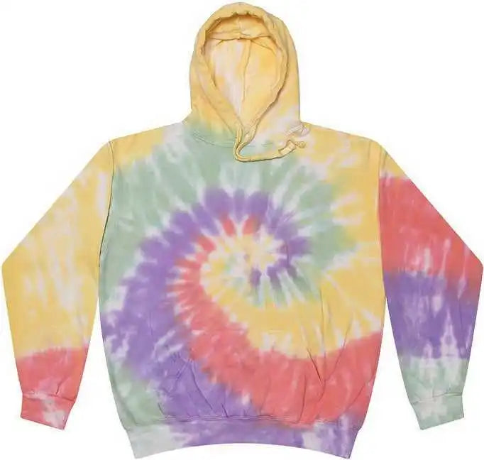 Colortone 8777y Youth Tie Dyed Hooded Sweatshirt Zen Rainbow