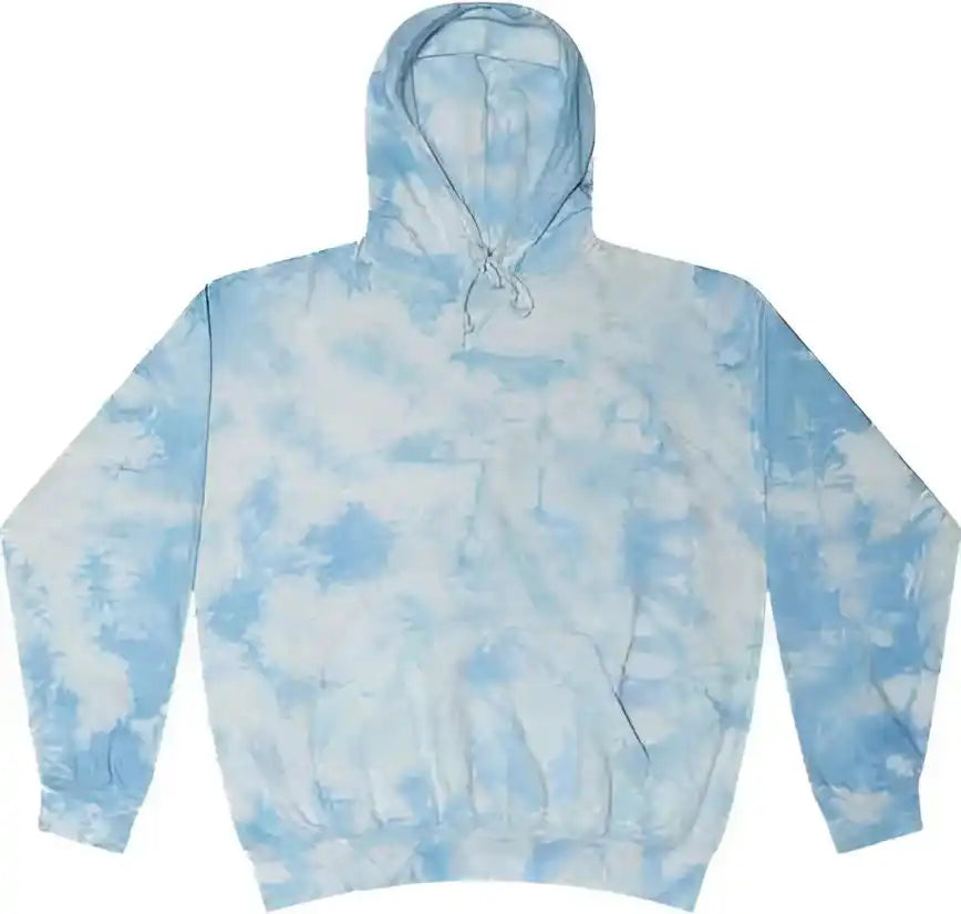 Colortone 8790y Youth Crystal Tie Dyed Hooded Sweatshirt Baby Blue