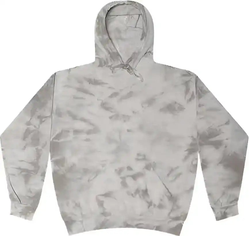 Colortone 8790y Youth Crystal Tie Dyed Hooded Sweatshirt Silver
