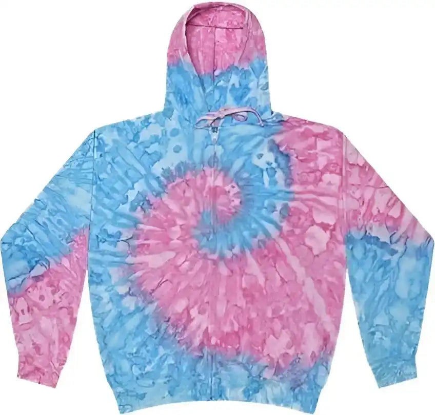 Colortone 8888 Tie Dyed Full Zip Hooded Sweatshirt Athens