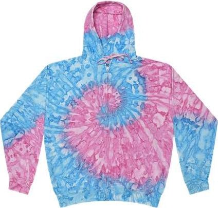 Colortone 8888 Tie-dyed Full-zip Hooded Sweatshirt - Athens