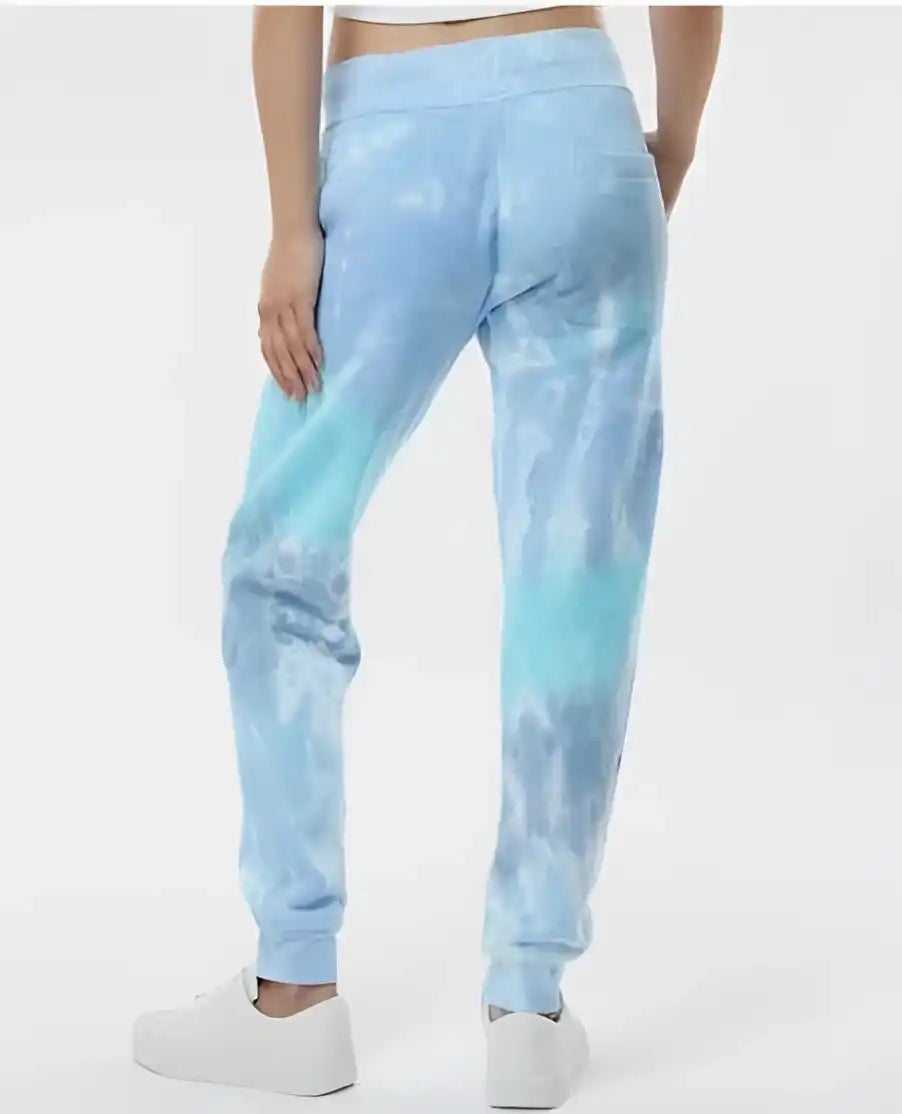 Colortone 8999 Tie Dyed Joggers Lagoon