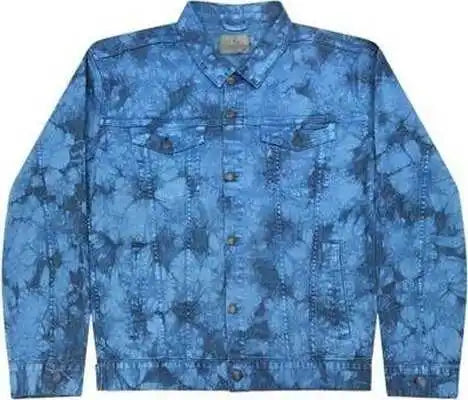 Colortone 9050 Tie-dyed Denim Jacket - Blue Crinkle