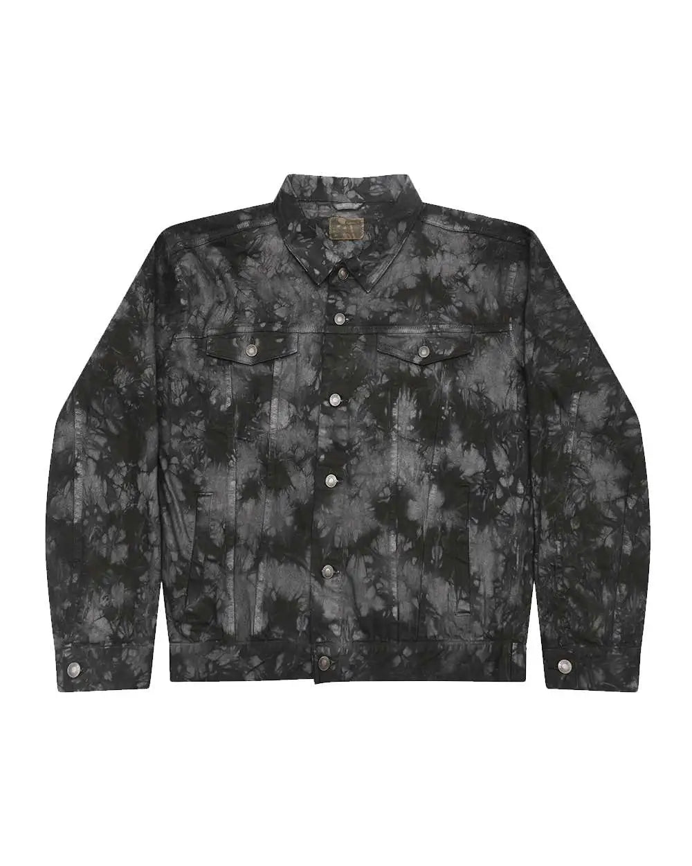 Colortone 9050c Tie-dyed Denim Jacket - 9050 - Black Crinkle - Adult s
