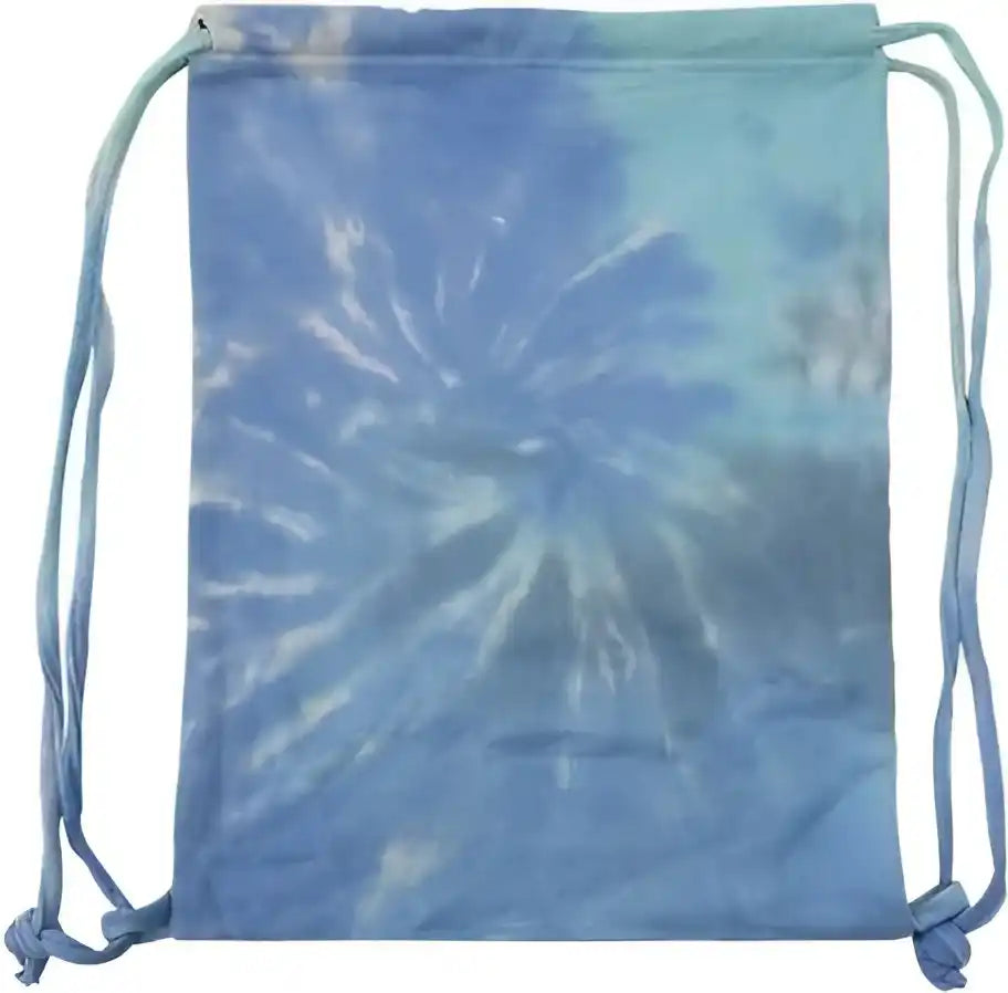 Colortone 9500 Tie Dyed Drawstring Backpack Lagoon Blue