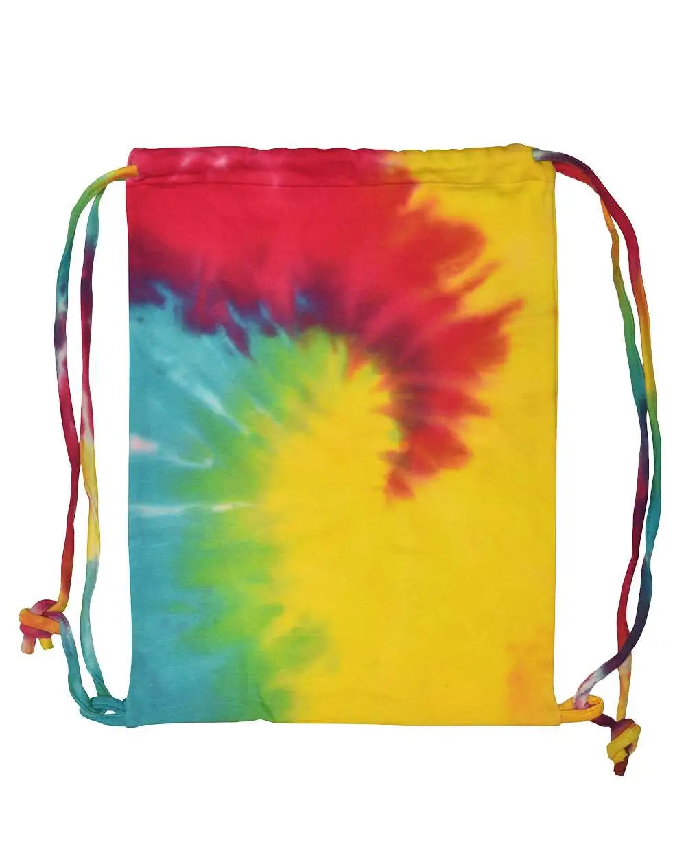 Colortone 9500c Tie-dyed Drawstring Backpack - 9500 - Reactive Rainbow - one Size Fits Most
