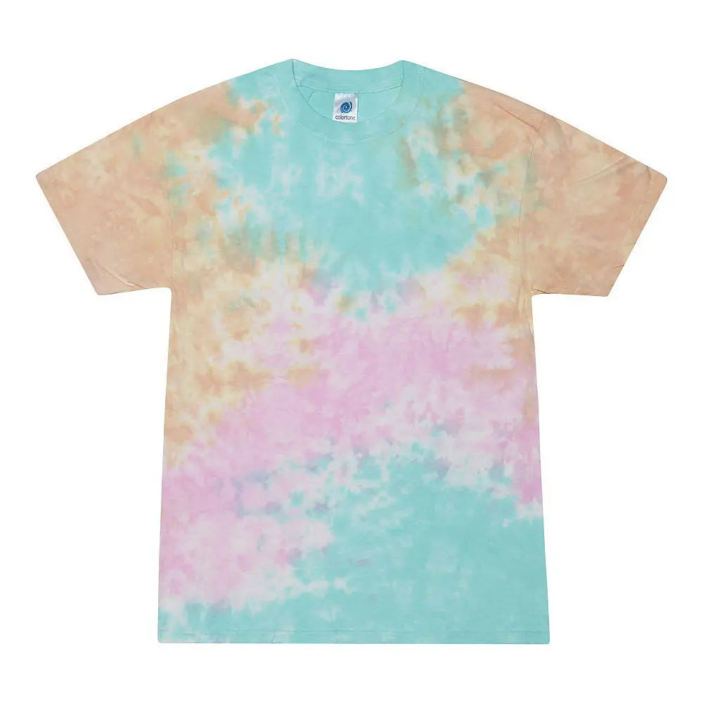 Colortone Cd1000c Multi-color Tie-dyed T-shirt - Cd1000 - Snow Cone
