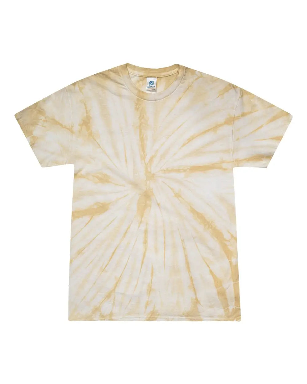 Colortone Cd1000y Youth Multi-color Tie-dyed T-shirt - Spider Mustard - Xs